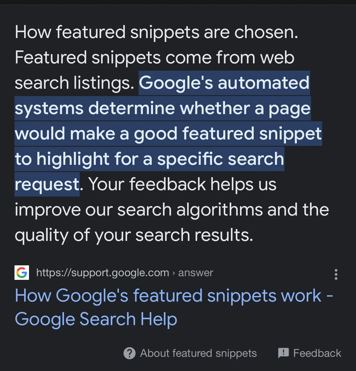 featured snippet bait