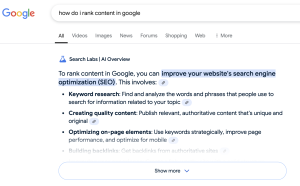rank google ai overviews