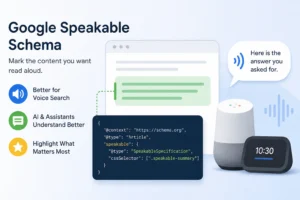 what is google speakable schema